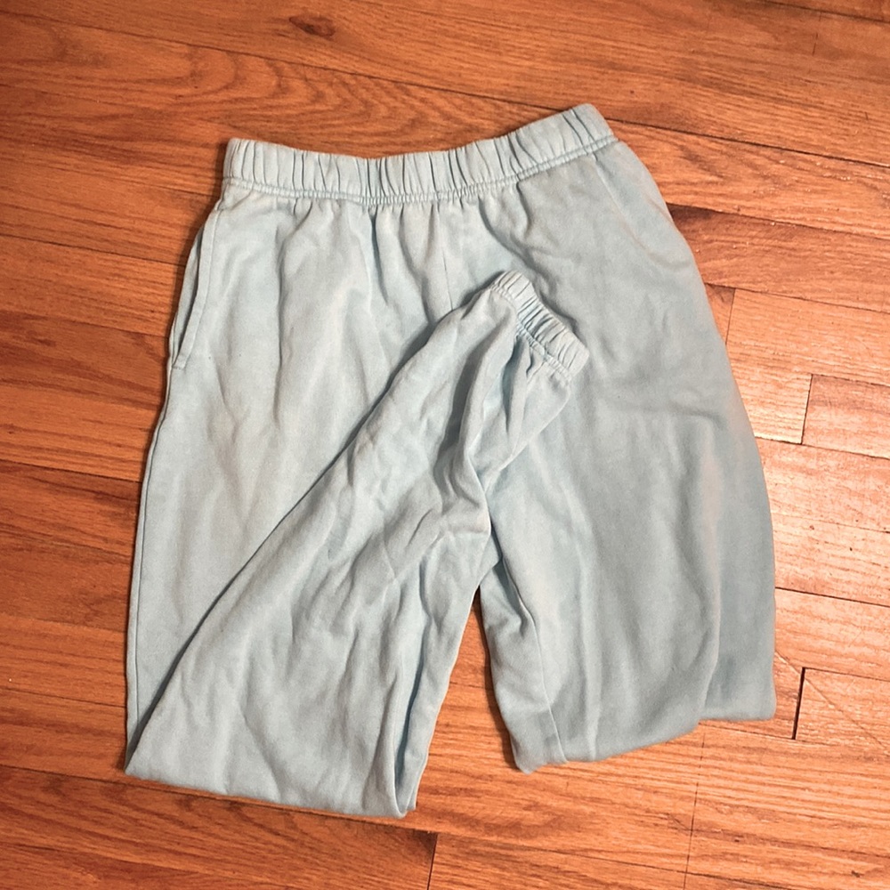 Blue garage sweatpants!